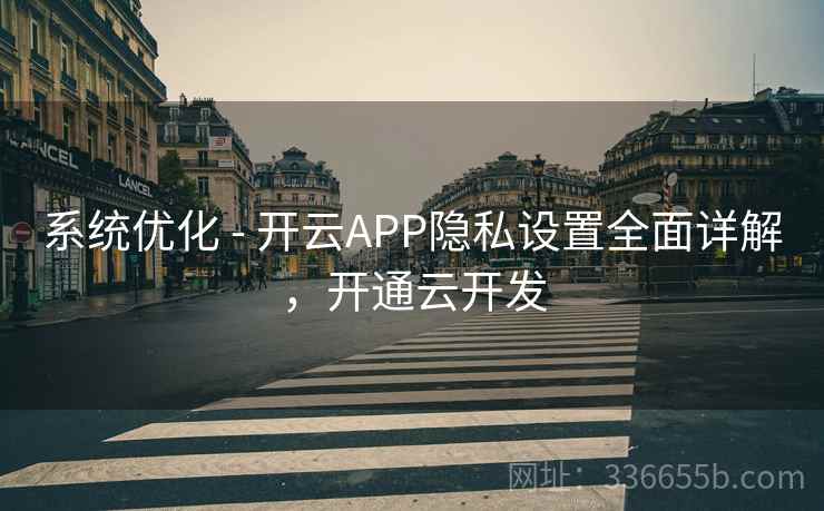 系统优化 - 开云APP隐私设置全面详解，开通云开发
