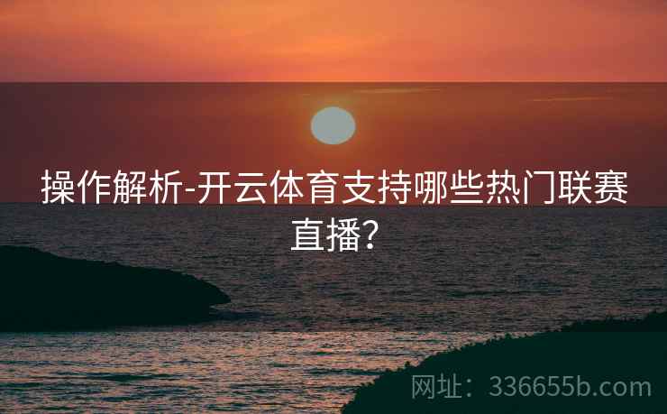 操作解析-开云体育支持哪些热门联赛直播？