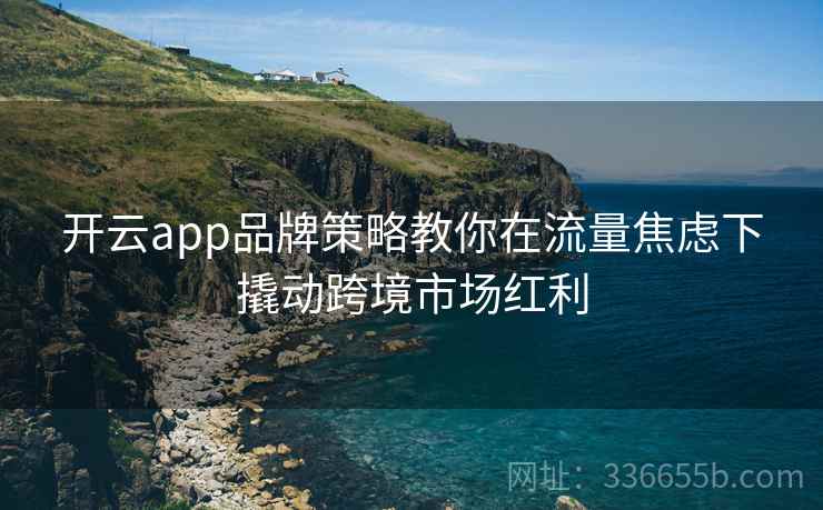 开云app品牌策略教你在流量焦虑下撬动跨境市场红利