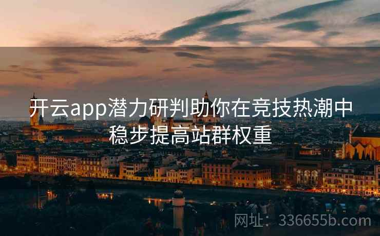 开云app潜力研判助你在竞技热潮中稳步提高站群权重