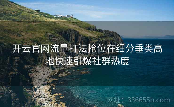 开云官网流量打法抢位在细分垂类高地快速引爆社群热度